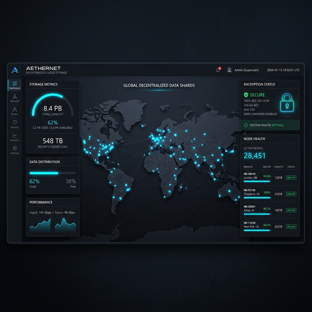 dCloud decentralized storage dashboard